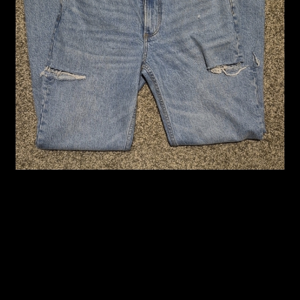 Abercrombie & Fitch Curve Love Mid Rise Jeans - Blue - Picture 5 of 5